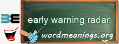 WordMeaning blackboard for early warning radar